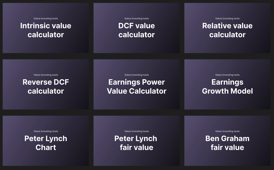 value investing tools