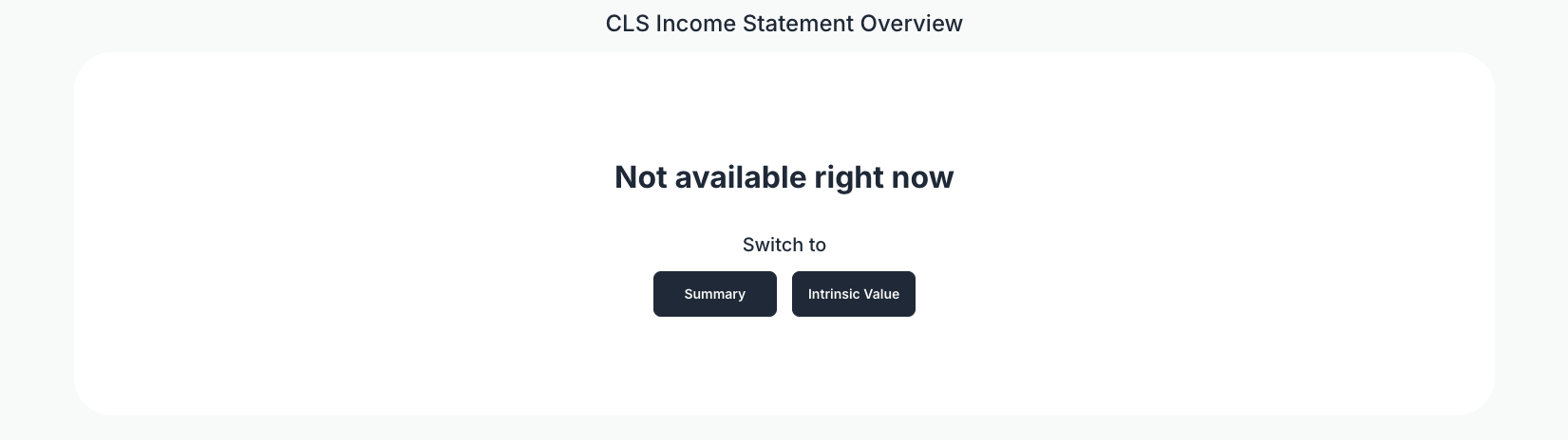[CLS](https://valuesense.io/ticker/cls) Income Statement Overview