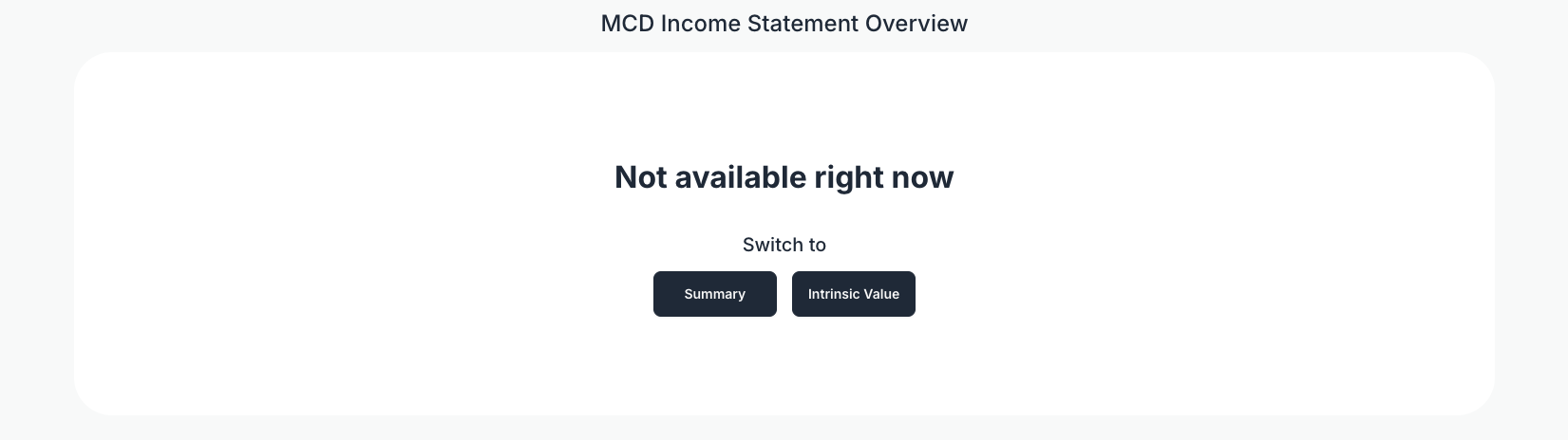 [MCD](https://valuesense.io/ticker/mcd) Income Statement Overview