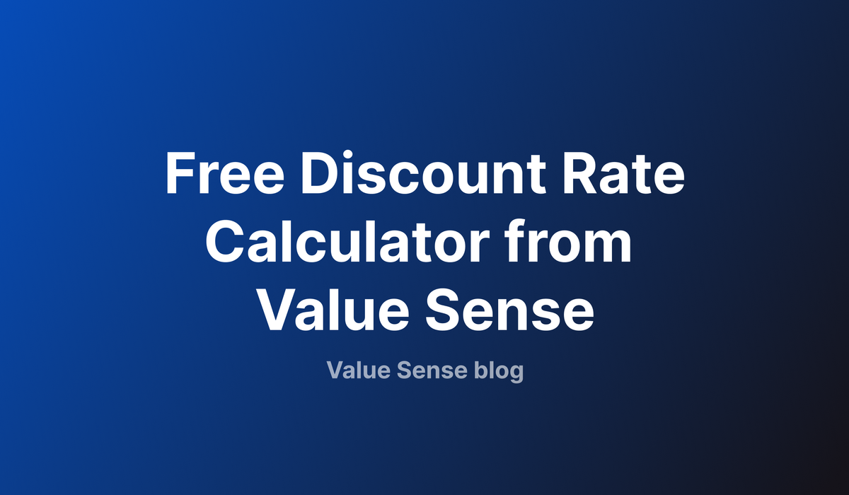 Intrinsic Value with the Free Discount Rate Calculator from Value Sense