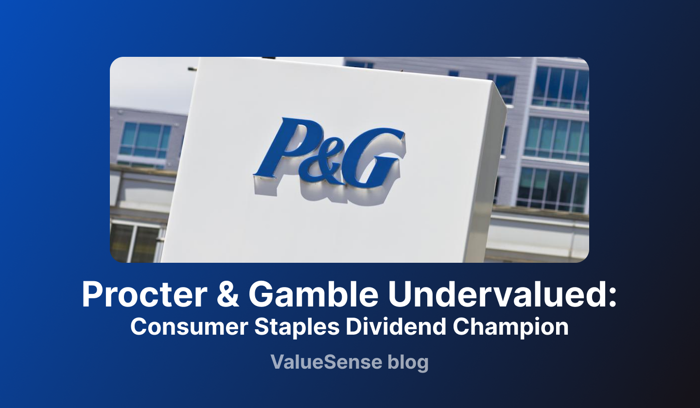 Procter Gamble Undervalued Stock Dividend King ValueSense