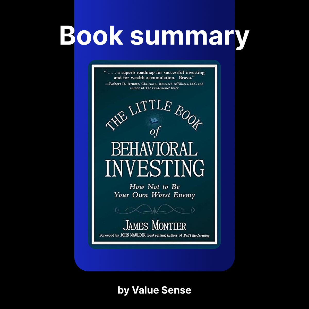 The Little Book of Behavioral Investing by James Montier