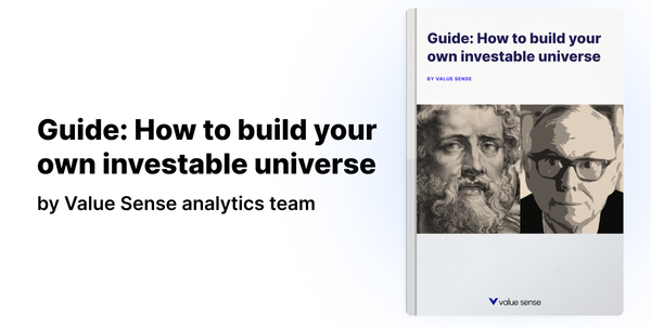 Value Sense, investable universe guide