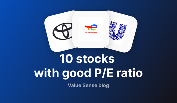 10 stocks with good P/E ratio